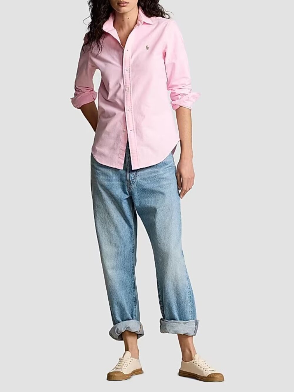 Ralph Lauren Pink Custom Fit Oxford Button-Down Shirt - Women's M